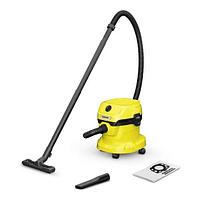 Строительный пылесос Karcher WD 2 Plus V-12/4/18 1000Вт (уборка: сухая/сбор воды) желтый