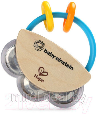 Музыкальная игрушка Hape Бубен и погремушка для малышей 2 в 1 / 12011_HP - фото 1 - id-p220042727