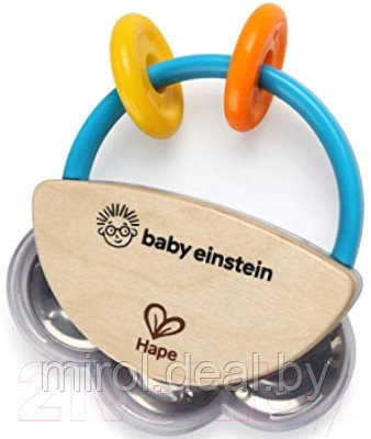 Музыкальная игрушка Hape Бубен и погремушка для малышей 2 в 1 / 12011_HP - фото 2 - id-p220042727