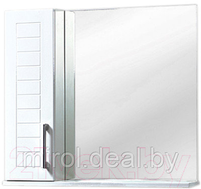 Шкаф с зеркалом для ванной Акваль Анна 70 / АННА.04.75.00.L - фото 1 - id-p220043450