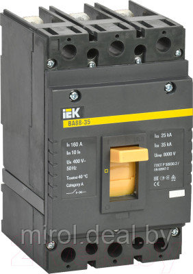 Выключатель автоматический IEK ВА 88-35 3п 160А 35кА С / SVA30-3-0160 - фото 1 - id-p220044094