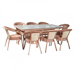 Комплект садовой мебели Aiko Deco 8 (капучино)