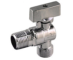 Кран шаровой "СТМ", 1/2х1/2", наружная/наружная, для быт.приборов, удлинен. резьба, угловой