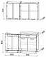 Кухня готовая Мила Лайт 1.4м-60 Ваниль - Бетон, фото 2