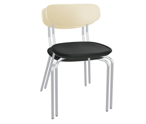 Стул кухонный Sheffilton SHT-S85М-2 (бежевый/черный/хром лак)