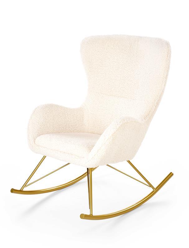 Кресло качалка Halmar LIBERTO (кремовый/золотой) - фото 2 - id-p220049748