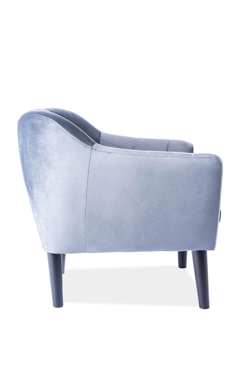 Кресло SIGNAL KARO 1 VELVET Bluvel14 (серый/венге) - фото 2 - id-p220048062