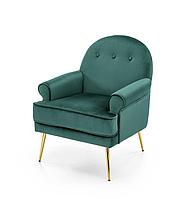 Кресло Halmar SANTI (темно-зеленый/золотой)