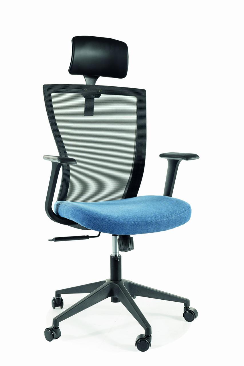 Кресло компьютерное SIGNAL Q-328H (черный/синий) - фото 1 - id-p220049286
