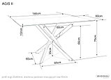 Стол обеденный Signal AGIS II 140 (прозрачный/хром), фото 7