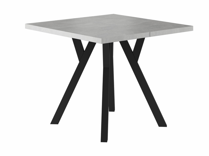 Стол обеденный Signal MERLIN раскладной (бетон/черный) - фото 2 - id-p220049580