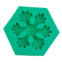 Молд силиконовый Снежинка (Китай, зеленая, 70х18 мм)