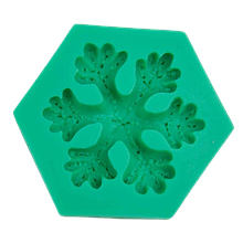 Молд силиконовый Снежинка (Китай, зеленая, 70х18 мм)