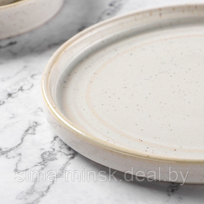 Тарелка фарфоровая десертная Magistro Urban, d=18,5 см, цвет белый - фото 4 - id-p220050290