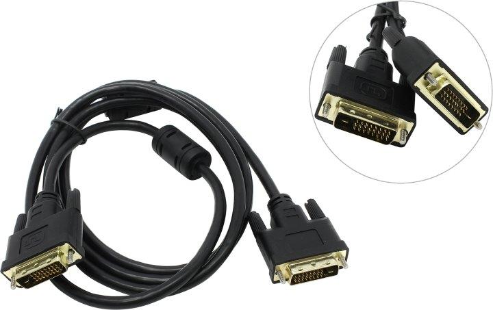 Exegate EX191094RUS Кабель DVI-D to DVI-D Dual Link (25M -25M) 1.8м 2 фильтра - фото 1 - id-p203906780