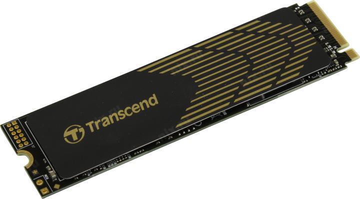 Твердотельный диск 500GB Transcend MTE240S, 3D TLC NAND, M.2 2280, NVME Gen4x4, Графеновый Радиатор - фото 1 - id-p207911540