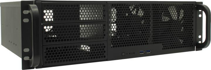 Procase RM338-B-0 Корпус 3U server case,3x5.25+8HDD,черный,без блока питания,глубина 380мм, MB CEB 12"x10.5" - фото 1 - id-p211090250