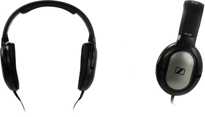 Наушники мониторные Sennheiser HD 206 3м черный/серебристый проводные оголовье (507364) - фото 1 - id-p203906938