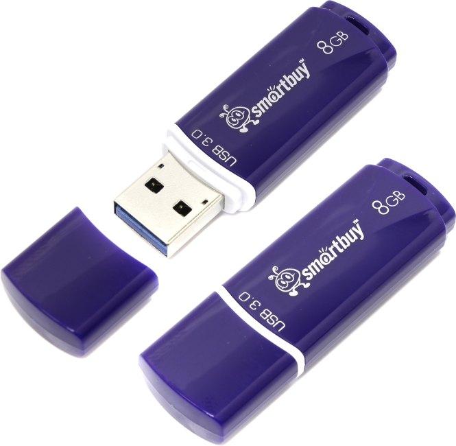 Накопитель SmartBuy Crown SB8GBCRW-Bl USB3.0 Flash Drive 8Gb (RTL) - фото 1 - id-p218190971