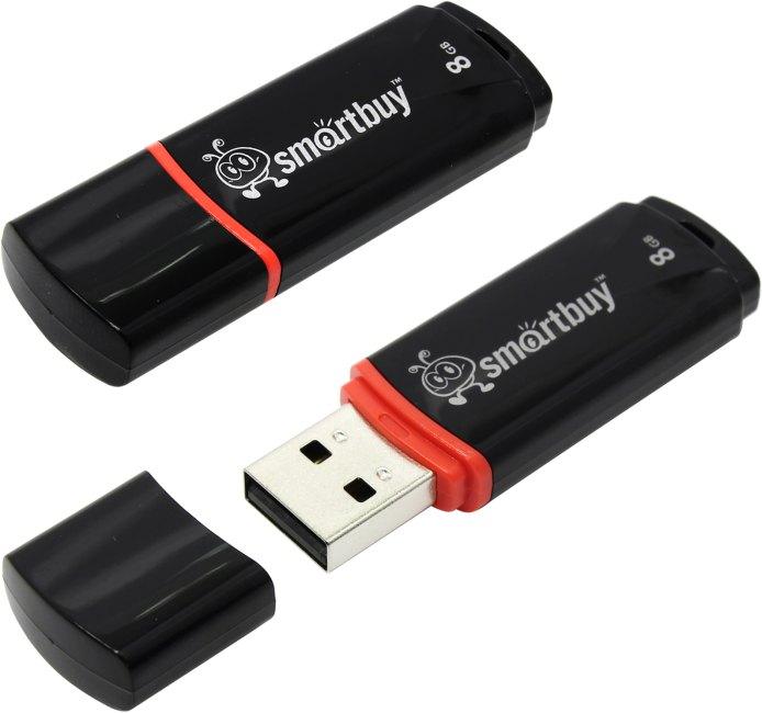 Накопитель SmartBuy Crown SB8GBCRW-K USB2.0 Flash Drive 8Gb (RTL) - фото 1 - id-p218805163
