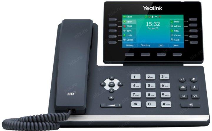 Ip телефон YEALINK SIP-T54W, 16 аккаунтов, Bluetooth,WiFi, USB, GigE, цветной экран, без БП, шт - фото 1 - id-p212708456