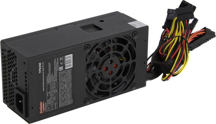 Exegate ES279024RUS Блок питания 350W Exegate Special TPS350, TFX, black, 8cm fan, 24p+4p, 2*SATA, 1*IDE, FDD - фото 1 - id-p203909175