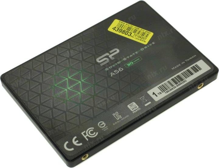 Накопитель SSD 1 Tb SATA 6Gb/s Silicon Power A56 SP001TBSS3A56A25 2.5" 3D TLC