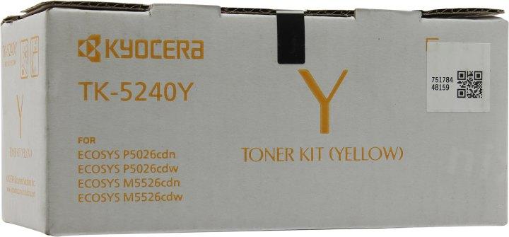 Kyocera-Mita TK-5240Y Тонер-картридж,Yellow {P5026cdn/cdw, M5526cdn/cdw (3000стр)} - фото 1 - id-p213925333