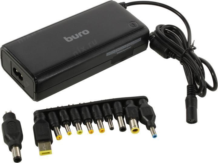Блок питания Buro BUM-1187H90 ручной 90W 12V-20V 11-connectors от бытовой электросети LED индикатор - фото 1 - id-p212708815