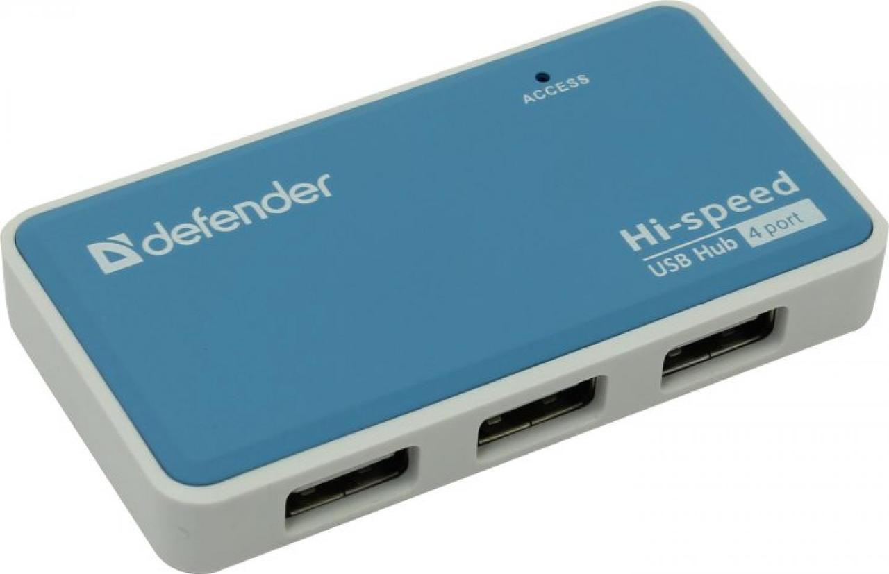 Разветвитель Defender Quadro Power 83503 4-Port USB2.0 HUB + Б.п. - фото 1 - id-p212715828