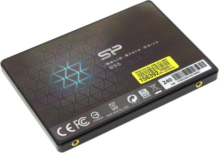 Накопитель SSD 240 Gb SATA 6Gb/s Silicon Power Slim S55 SP240GBSS3S55S25 2.5" TLC - фото 1 - id-p207847906