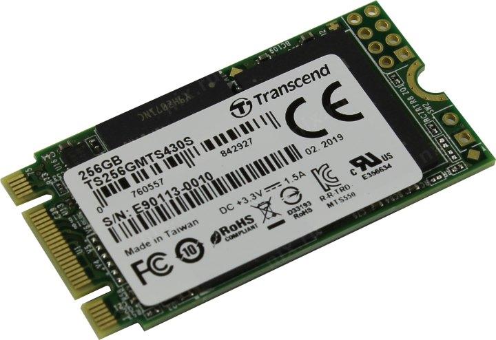 Накопитель SSD 256 Gb M.2 2242 B&M 6Gb/s Transcend 430S TS256GMTS430S 3D TLC - фото 1 - id-p212708883