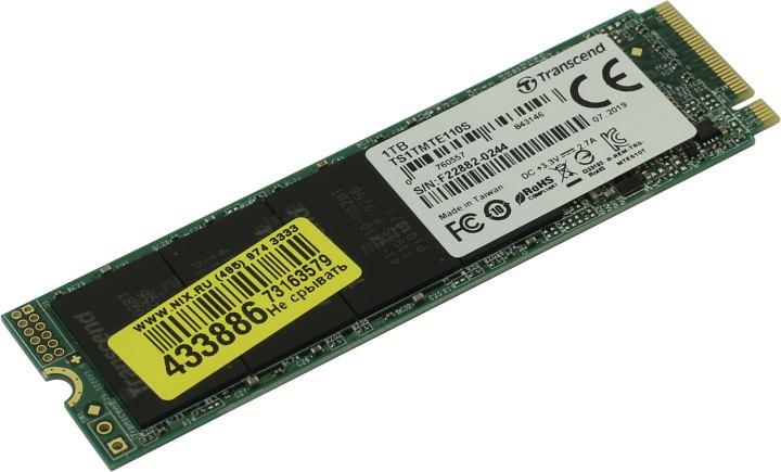 Накопитель SSD 1 Tb M.2 2280 M Transcend MTE110S TS1TMTE110S 3D TLC