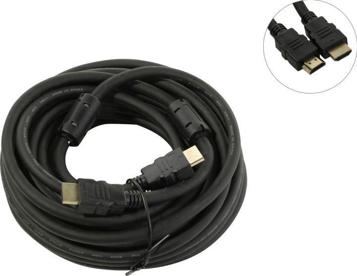 Кабель HDMI ExeGate EX-CC-HDMI2-10.0F (19M/19M, v2.0, 10м, 4K UHD, Ethernet, ферритовые кольца, позолоченные - фото 1 - id-p212714092