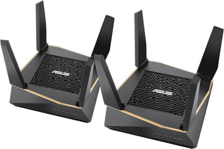 Маршрутизатор ASUS RT-AX92U 2-pack 90IG04P0-MO3020 TriBand Router (4UTP 1000Mbps, 1WAN, 802.11a/b/g/n/ac/ax, - фото 1 - id-p212712091