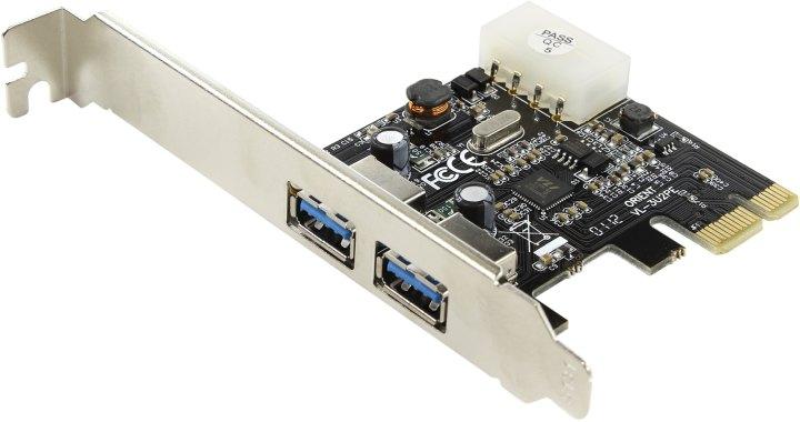 Контроллер Orient VL-3U2PE (OEM) PCI-Ex1 USB3.0 2 port-ext - фото 1 - id-p212710555