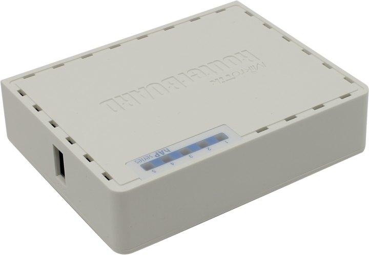 MikroTik RB951Ui-2nD Беспроводной Маршрутизатор hAP 2.4Ghz, 5xLAN, 2.4 ГГц 802.11b/g/n, MIMO 2x2, 22 дБм - фото 1 - id-p211966384