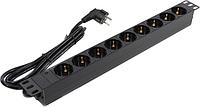 Exegate ServerPro PDU-19H903 Al-9S-EU2 EX280849RUS Блок силовых розеток 19" чёрный 1U 9 евророзеток