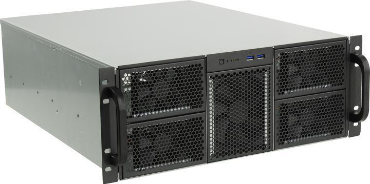 Procase RE411-D0H17-E-55 Корпус 4U server case,0x5.25+17HDD,черный,без блока питания,глубина 550мм,MB EATX - фото 1 - id-p203911325