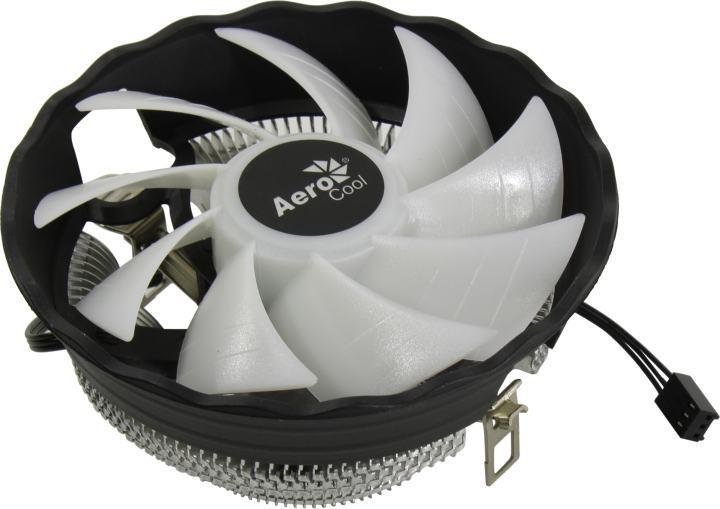 Кулер для процессора Aerocool Air Frost Plus 110W / FRGB / 3-Pin / Intel 115*/775/AMD / Clip - фото 1 - id-p212710944