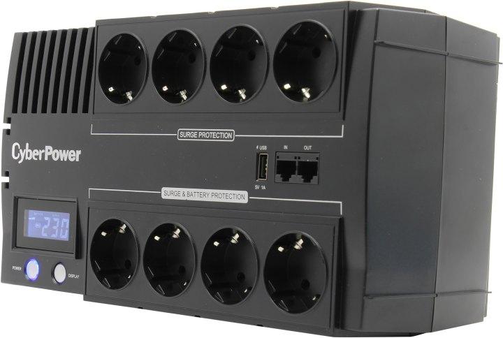 UPS CyberPower BR1200ELCD 1200VA/720W USB/RJ11/45 (4+4 EURO) - фото 1 - id-p203908418