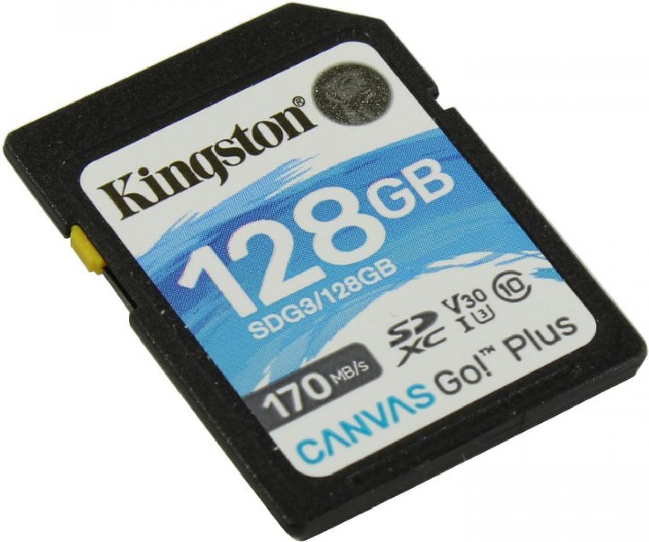 Карта памяти Kingston SDG3/128GB SDXC Memory Card 128Gb V30 UHS-I U3 - фото 1 - id-p203910118