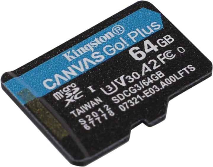 Карта памяти Kingston SDCG3/64GBSP microSDXC Memory Card 64Gb A2 V30 UHS-IU3 - фото 1 - id-p203910124