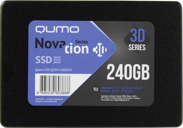 QUMO SSD 240GB Novation TLC Q3DT-240GSCY {SATA3.0} - фото 1 - id-p212711111