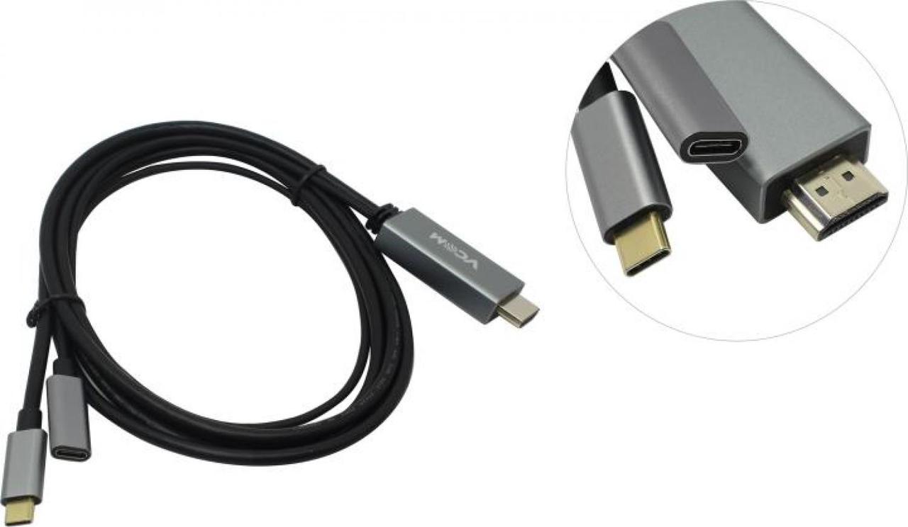 Кабель-адаптер VCOM CU423MCPD-1.8м USB-CM to HDMI 1.8м - фото 1 - id-p203911577