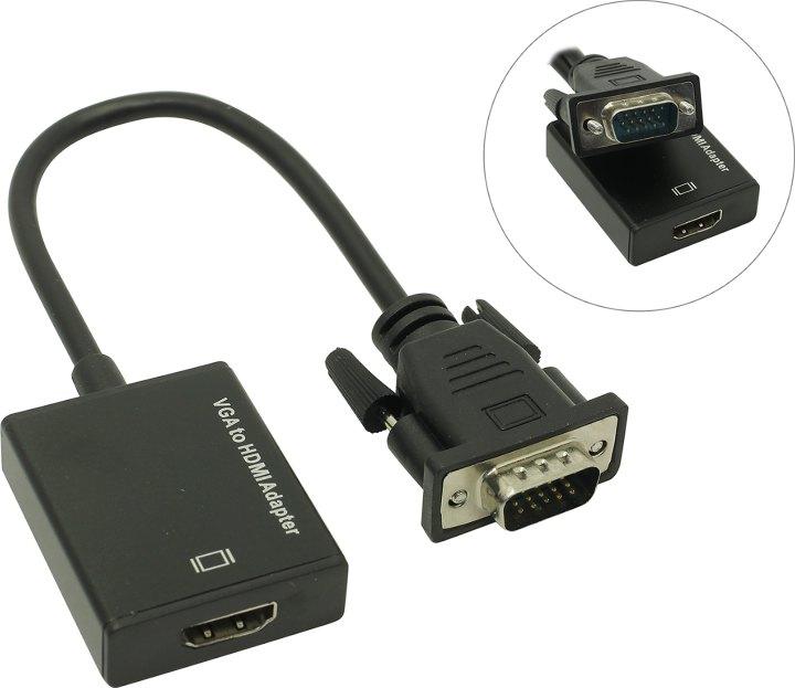 Конвертер Espada HCV0201 VGA to HDMI Converter (VGA(15M)+Jack3.5--HDMI 19F) (44083) - фото 1 - id-p212702976