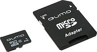 Карта памяти Qumo QM4GMICSDHC10 microSDHC 4Gb Class10 + microSD-- SD Adapter