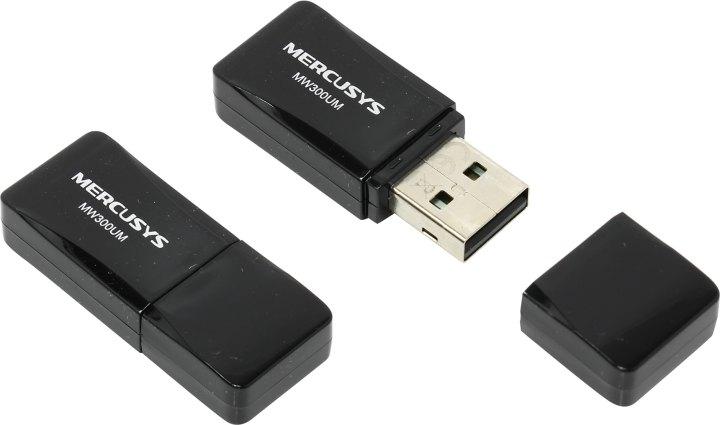 Сетевая карта Mercusys MW300UM N300 Wireless N Mini USB Adapter (802.11b/g/n 300Mbps) - фото 1 - id-p212701516