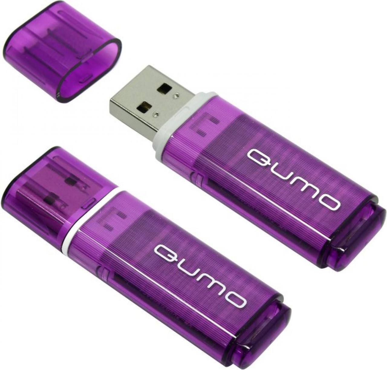 Накопитель Qumo Optiva QM8GUD-OP1-Violet USB2.0 Flash Drive 8Gb (RTL) - фото 1 - id-p203919080