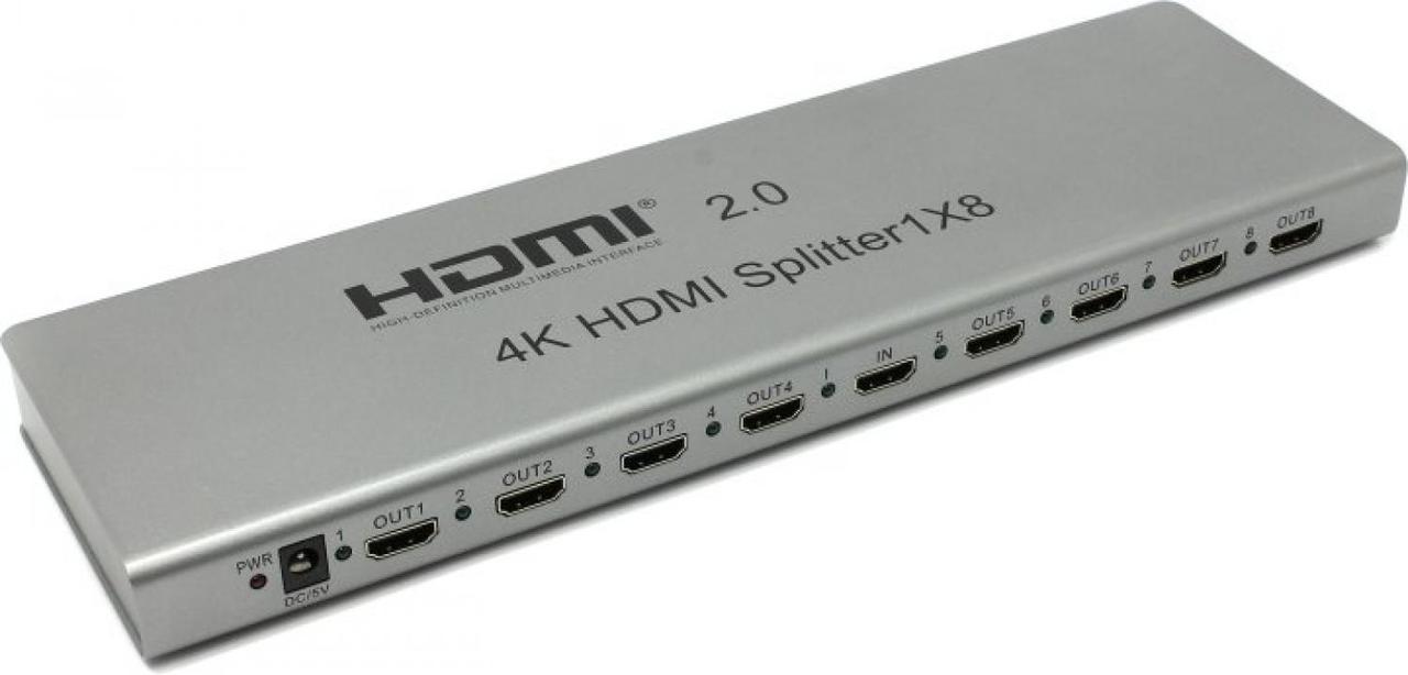 Разветвитель Orient HSP0108H HDMI Splitter (1in - 8out ver1.4b) + б.п. - фото 1 - id-p212700086